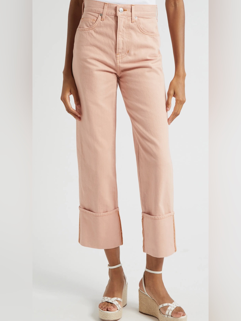 Veronica Beard Dylan Ankle Jean Pink Blossom Nwt